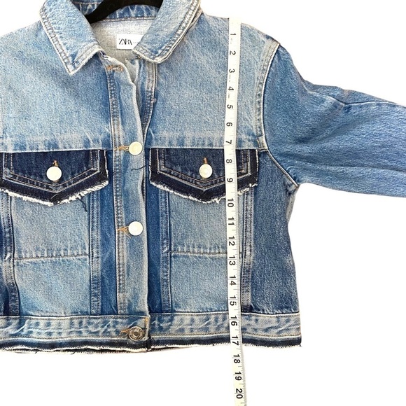Zara Women's Cropped Denim Jacket - Picture 10 of 10